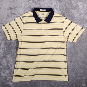 Munsingwear Polo Shirt Mens Large Yellow Excellent Striped Pocket Vintage 906913